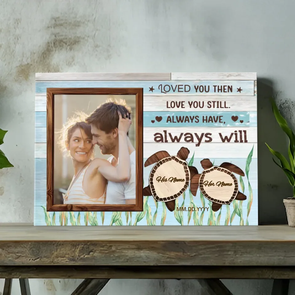 Customizable Wedding Canvas – Loved You Then, Love You Still | 89Prints
