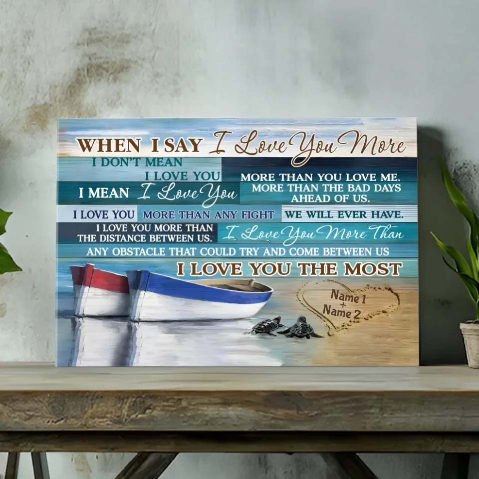 Personalized Wedding Canvas - Customizable with Names - 89Prints