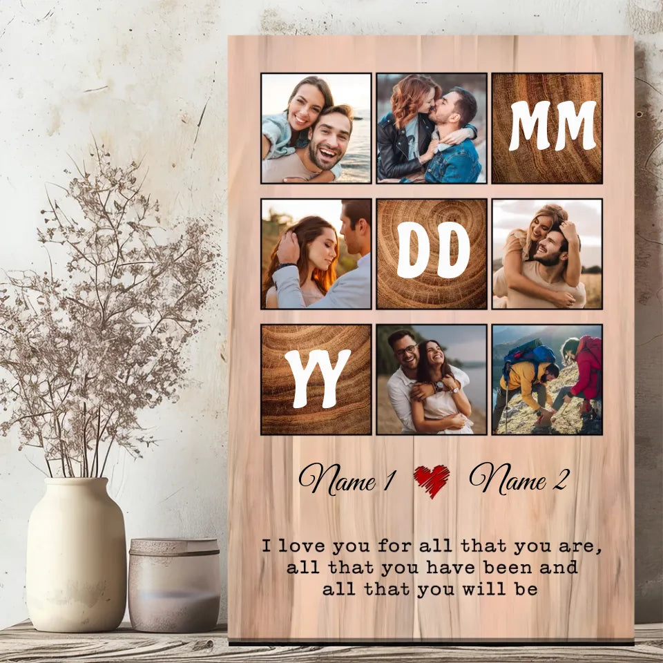 Custom Wedding Canvas - Personalized with Names & Special Date | 89Prints