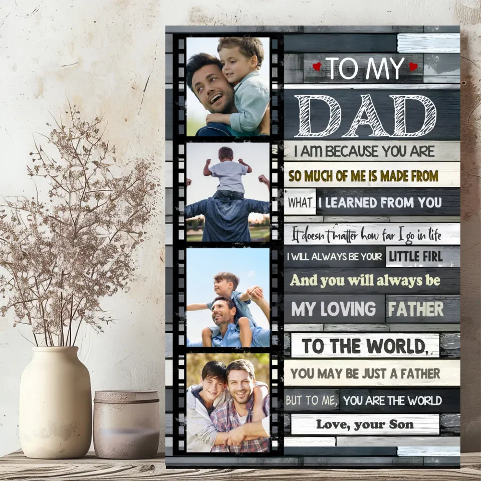 A Custom Canvas Gift Honors the Relationship Between Father and Son