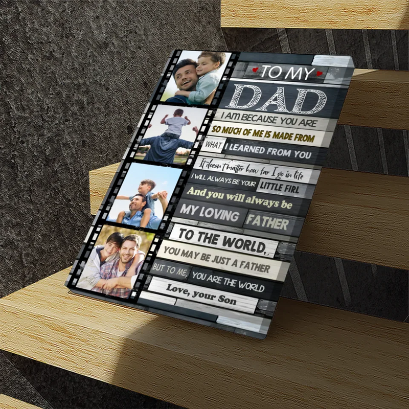A Custom Canvas Gift Honors the Relationship Between Father and Son