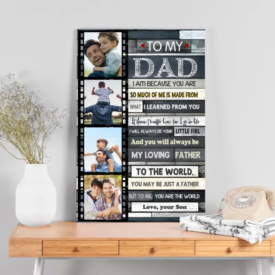 A Custom Canvas Gift Honors the Relationship Between Father and Son