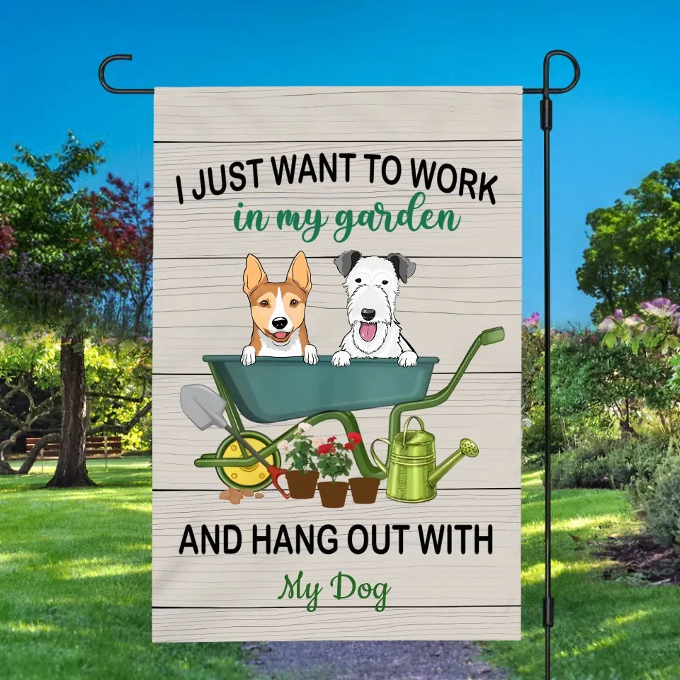 Garden Lover’s Custom Dog Flag – Choose Dog Icon & Add Personalization by 89Prints