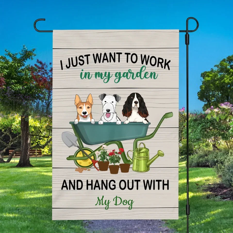 Garden Lover’s Custom Dog Flag – Choose Dog Icon & Add Personalization by 89Prints