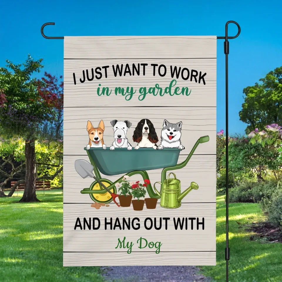 Garden Lover’s Custom Dog Flag – Choose Dog Icon & Add Personalization by 89Prints