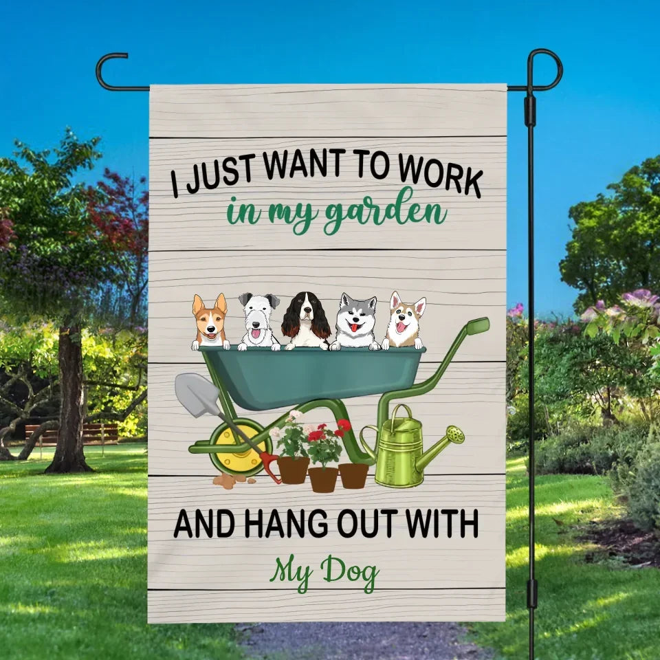 Garden Lover’s Custom Dog Flag – Choose Dog Icon & Add Personalization by 89Prints