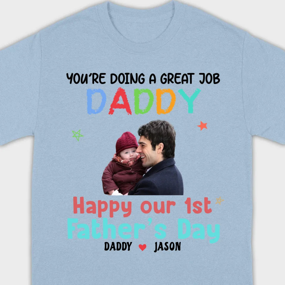 Celebrate Fatherhood with Personalized T-Shirts - Custom Names & Photos | 89Prints  Meta Description: