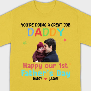 Celebrate Fatherhood with Personalized T-Shirts - Custom Names & Photos | 89Prints  Meta Description: