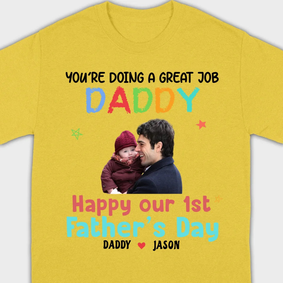 Celebrate Fatherhood with Personalized T-Shirts - Custom Names & Photos | 89Prints  Meta Description: