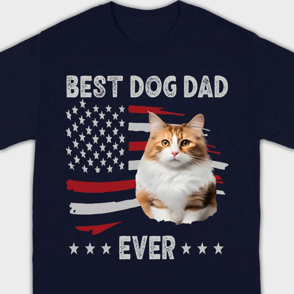 89Prints Custom Pet T-Shirt - Show Love for the 'Best Pet Dad Ever' with Personalization!
