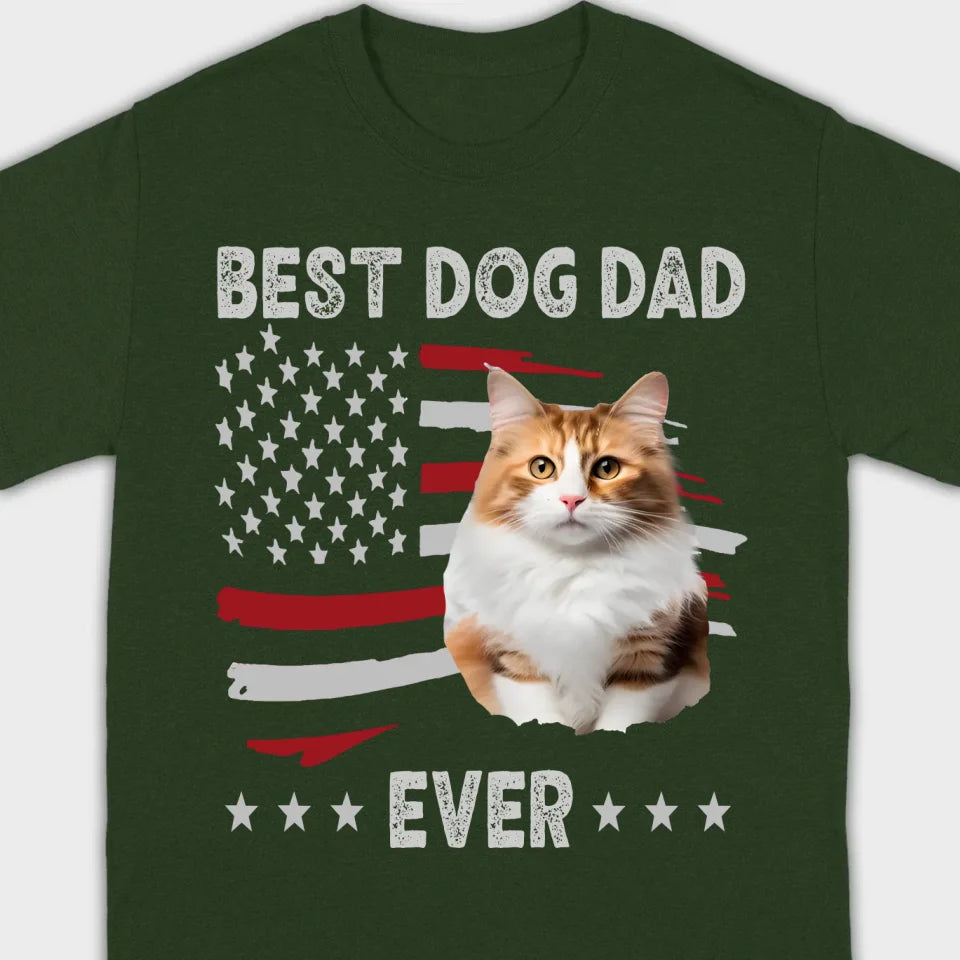 89Prints Custom Pet T-Shirt - Show Love for the 'Best Pet Dad Ever' with Personalization!