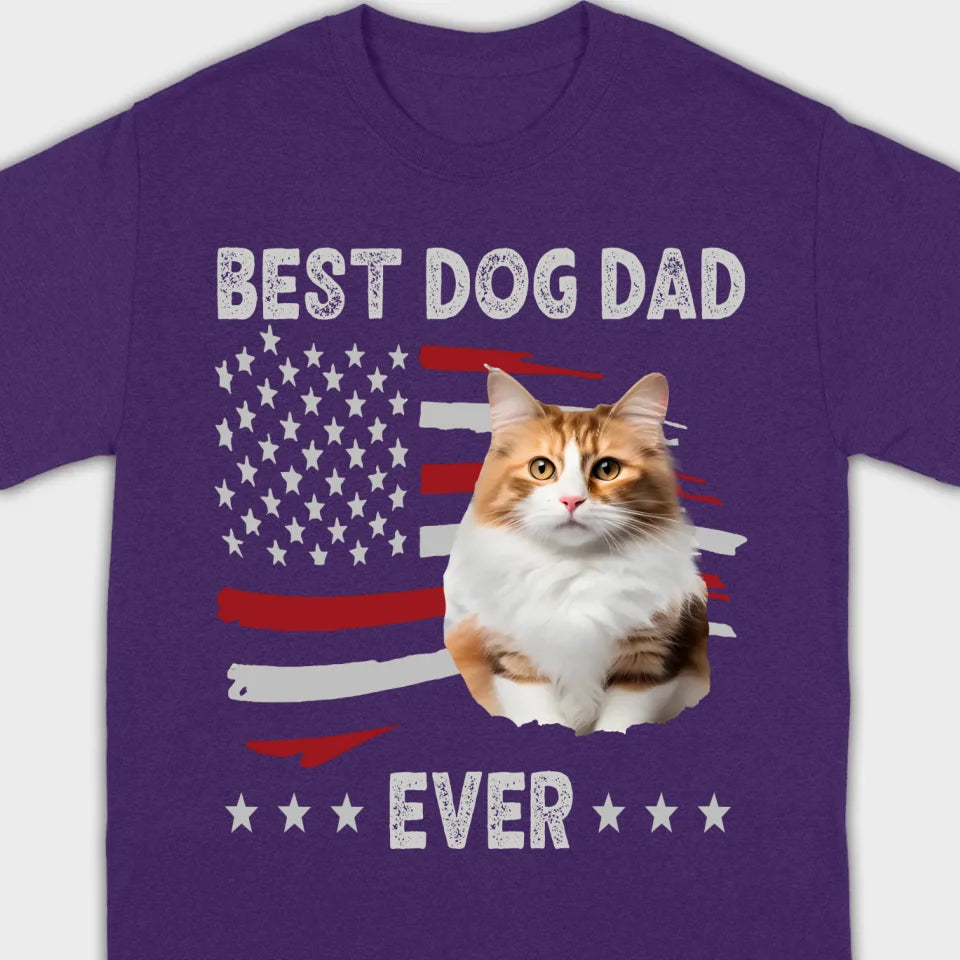 89Prints Custom Pet T-Shirt - Show Love for the 'Best Pet Dad Ever' with Personalization!