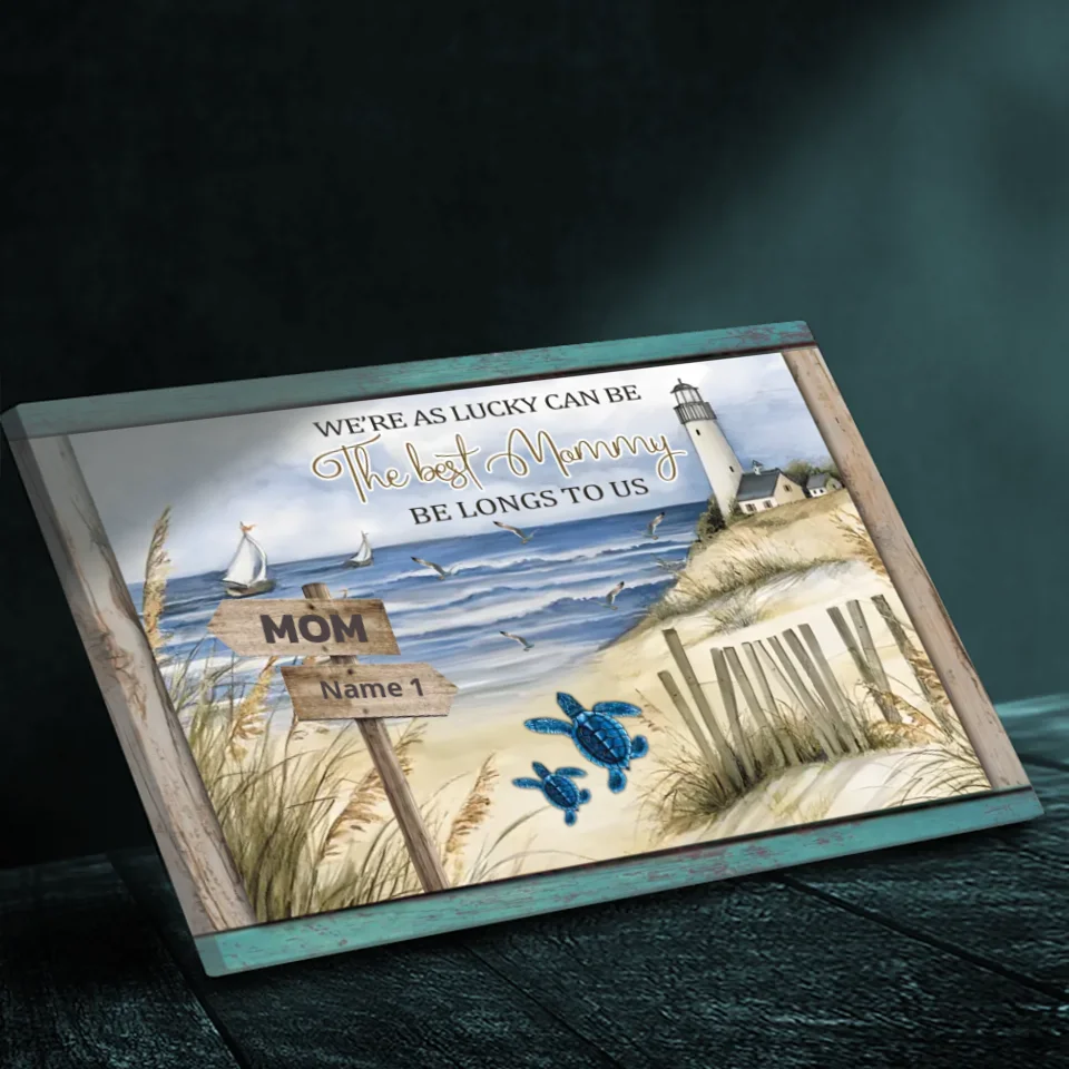 Personalized Lighthouse Canvas Wall Art - The Best Mommy