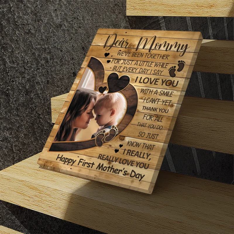 Customizable Mom Canvas - Add Your Special Moments at 89Prints