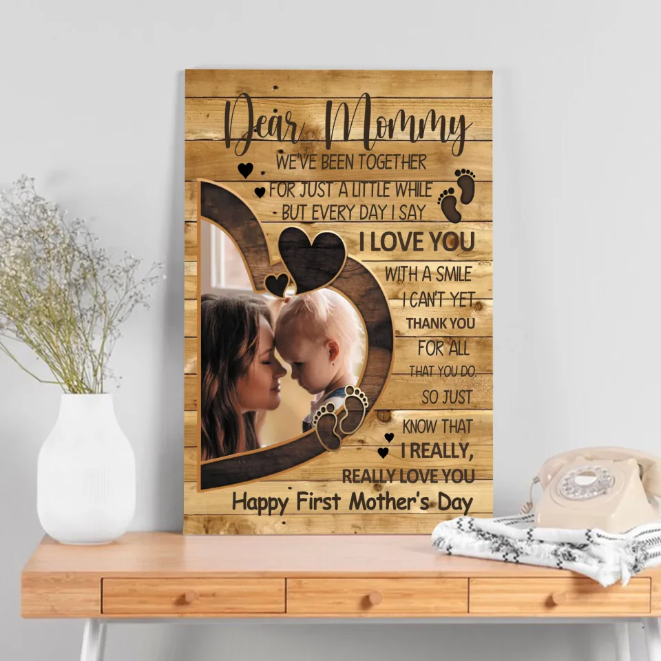 Customizable Mom Canvas - Add Your Special Moments at 89Prints