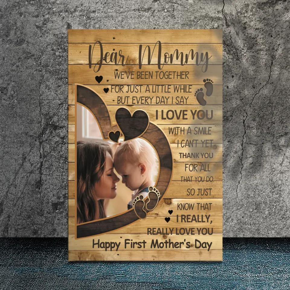 Customizable Mom Canvas - Add Your Special Moments at 89Prints