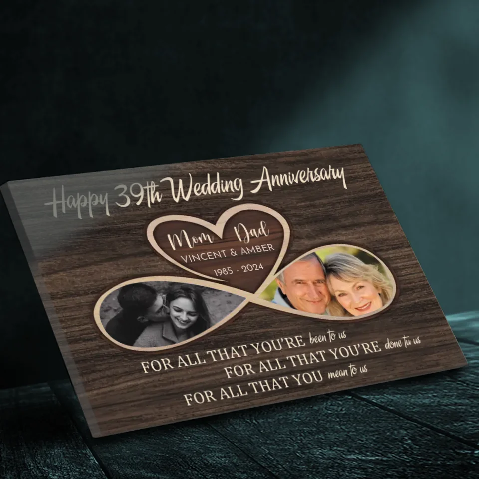 A Timeless Treasure: Personalized Canvas for Mom And Dad | 89Prints
