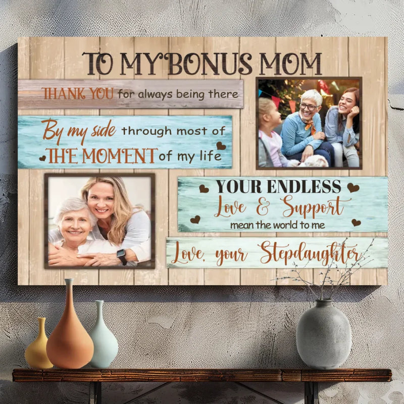 Sending My Mom Big Love: Personalized Mom Canvas Prints at 89Prints