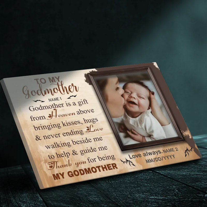 Personalized Canvas Painting: May God always protect and bless you, Mom