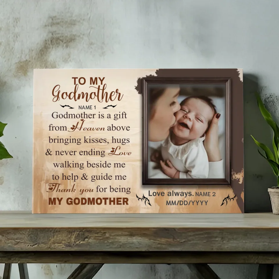 Personalized Canvas Painting: May God always protect and bless you, Mom