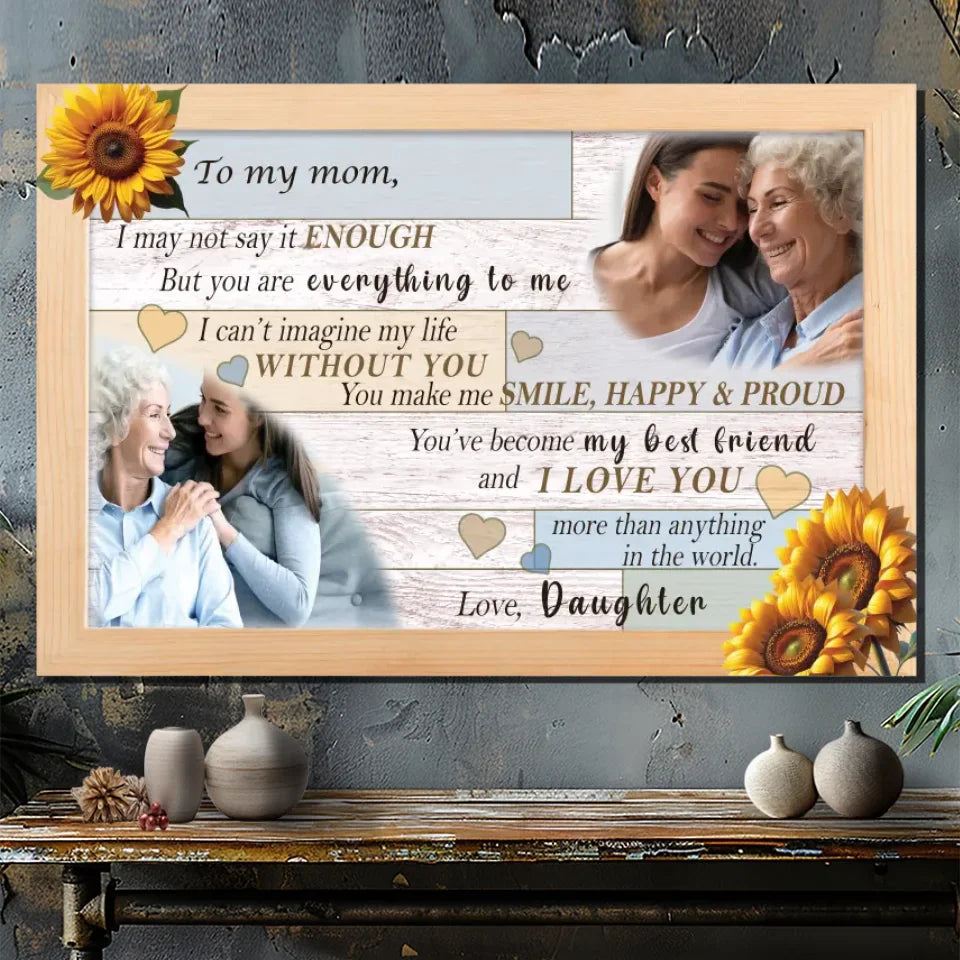 Personalized Canvas Wall Art: Mother is the Source of Life for Me | 89Prints