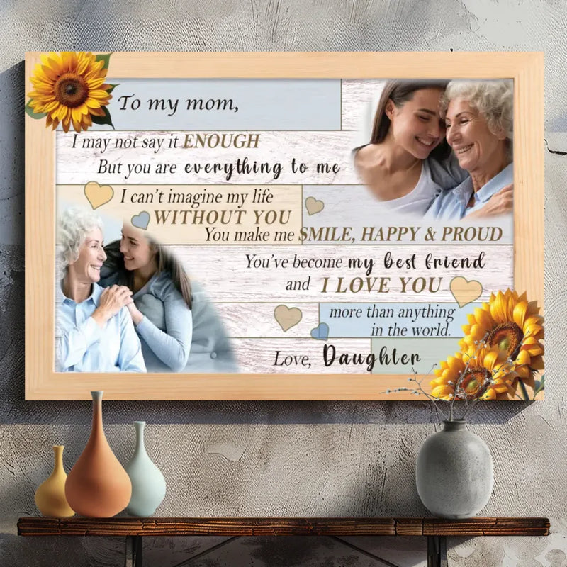 Personalized Canvas Wall Art: Mother is the Source of Life for Me | 89Prints