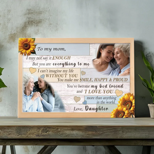 Personalized Canvas Wall Art: Mother is the Source of Life for Me | 89Prints