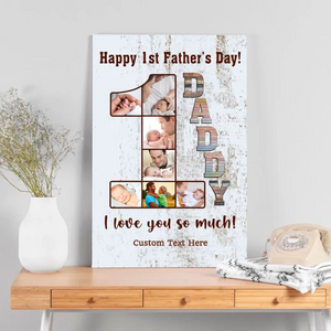 Personalized First Father's Day Canvas – A Heartfelt Tribute from Baby