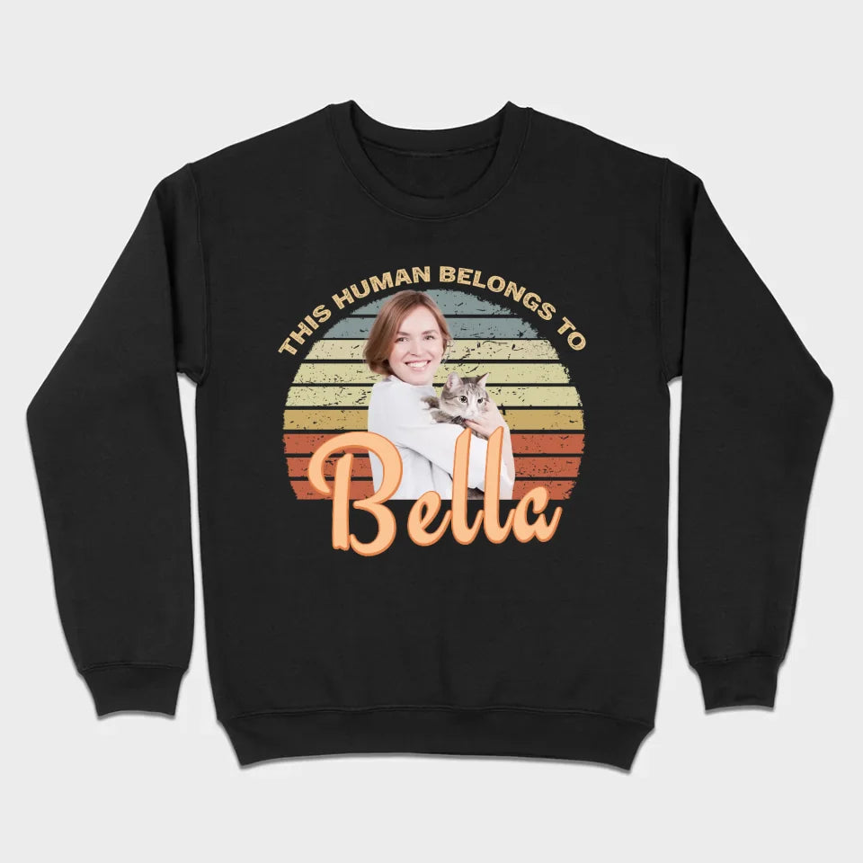 This Human Belongs to Your Dog Name Custom Dog T-Shirts by 89Prints
