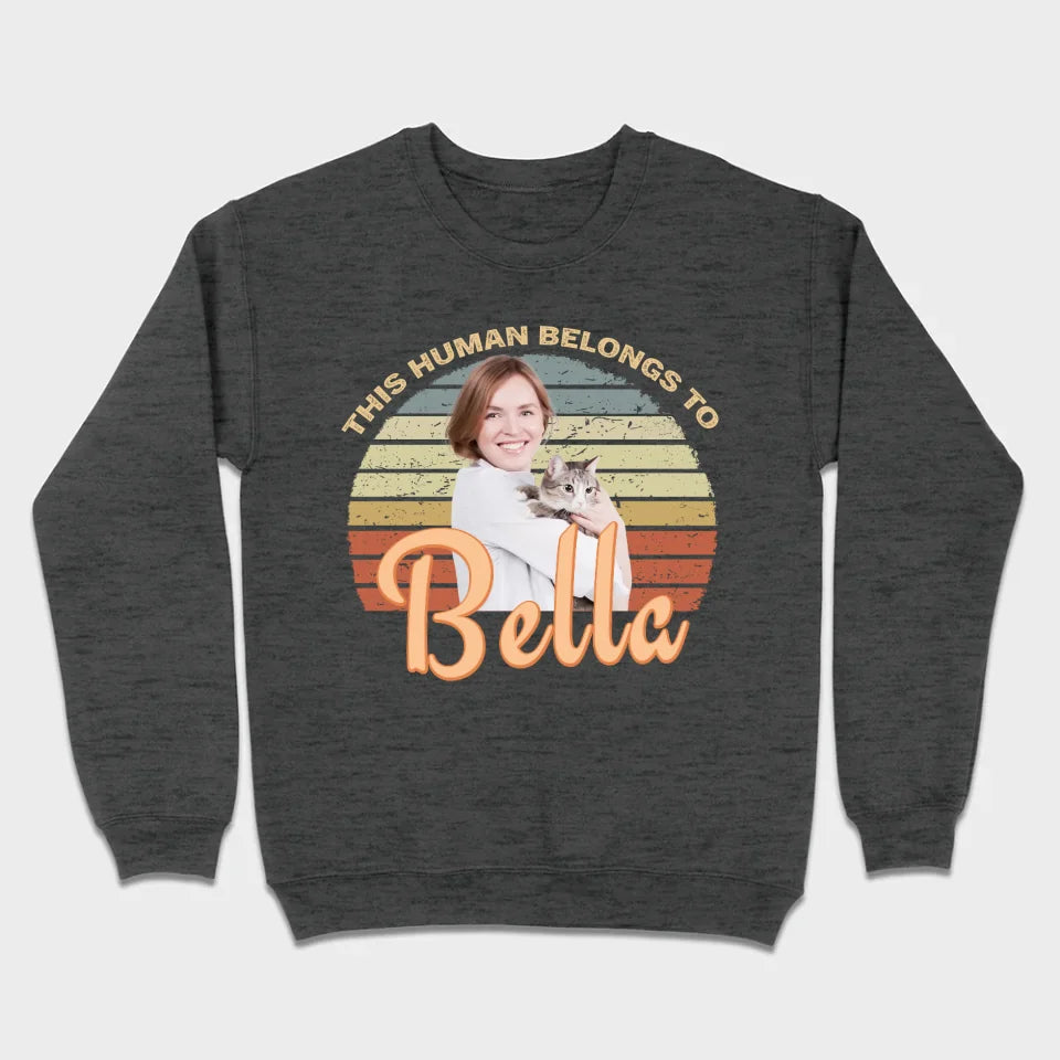 This Human Belongs to Your Dog Name Custom Dog T-Shirts by 89Prints