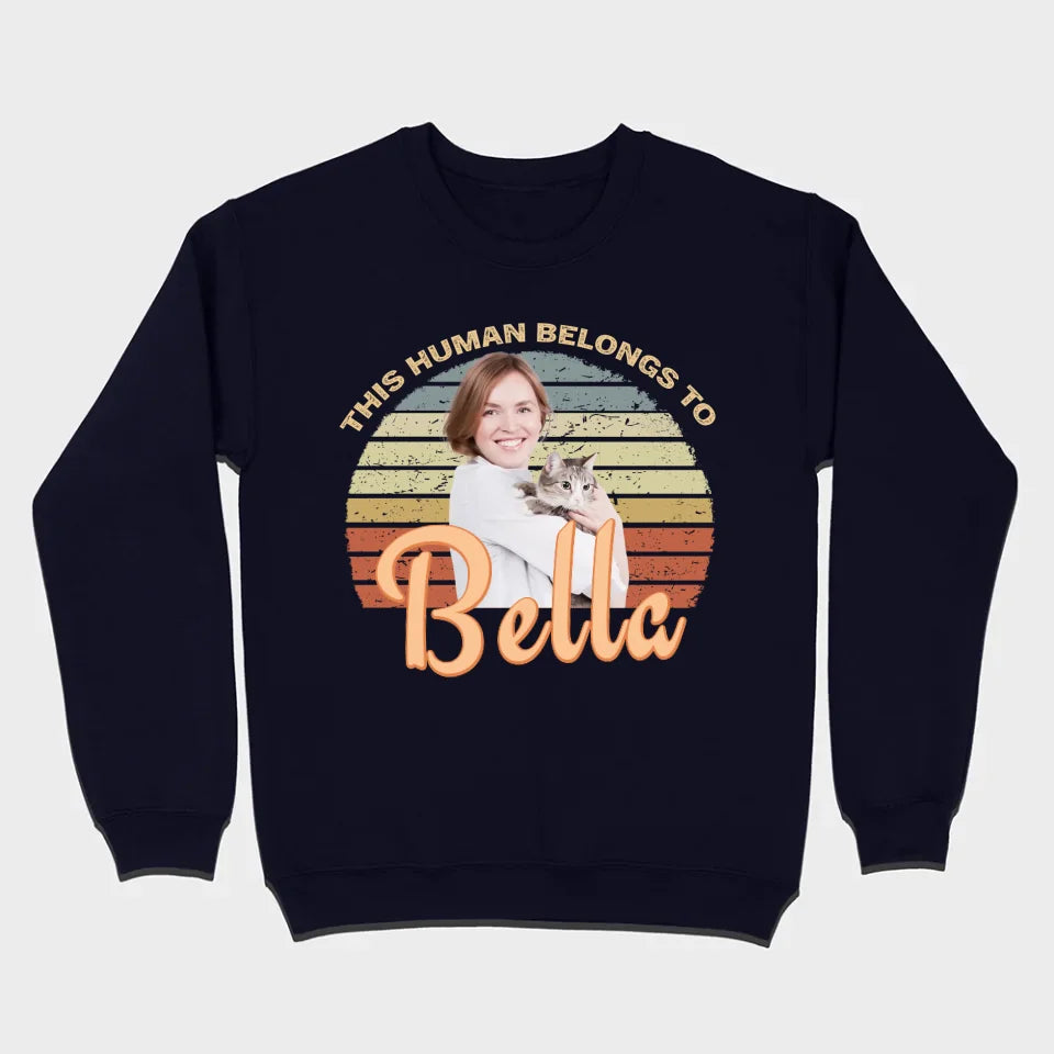 This Human Belongs to Your Dog Name Custom Dog T-Shirts by 89Prints