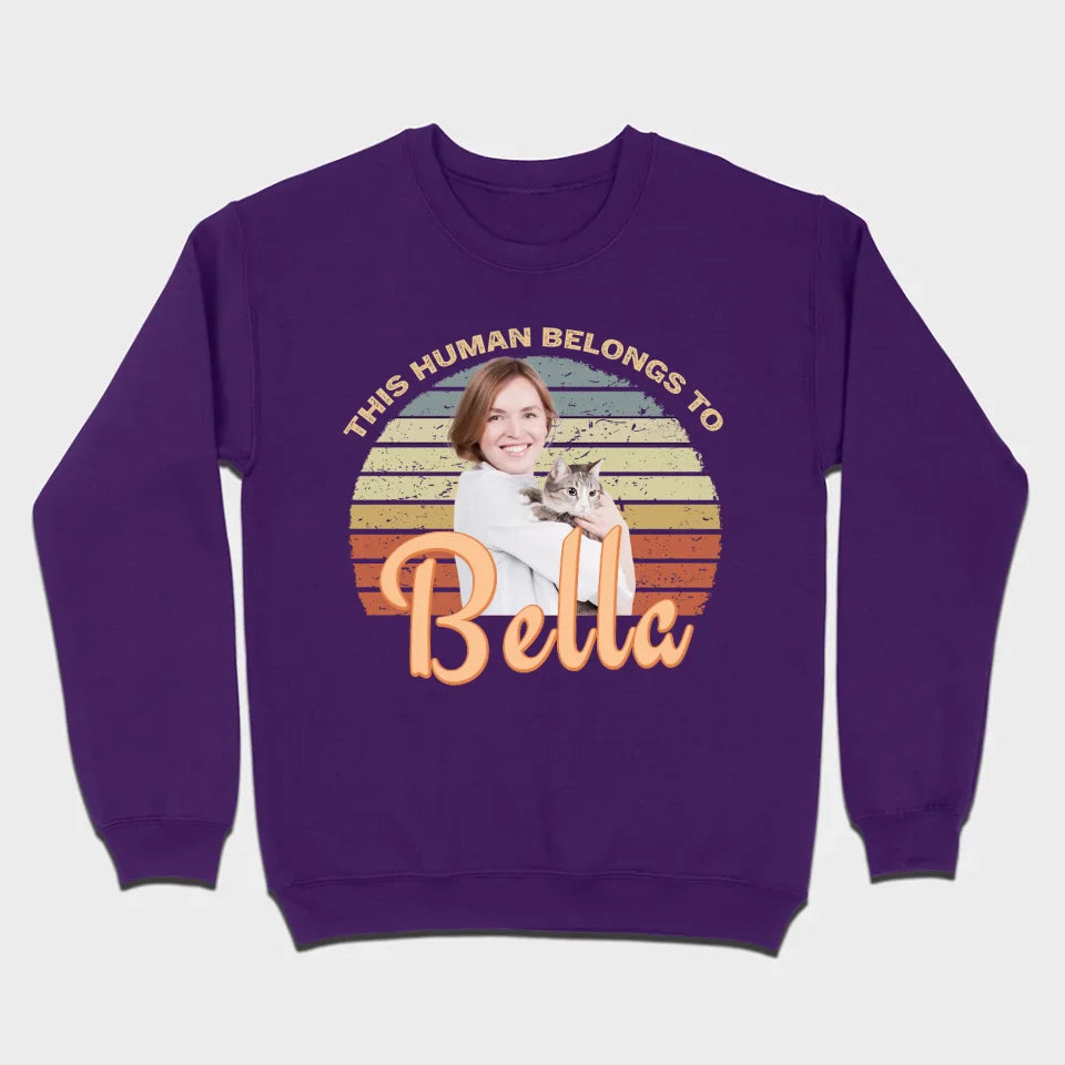 This Human Belongs to Your Dog Name Custom Dog T-Shirts by 89Prints