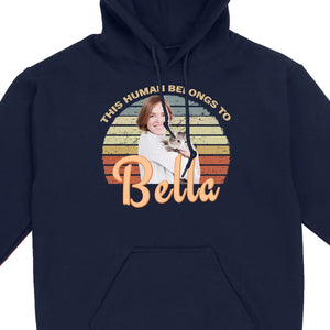 This Human Belongs to Your Dog Name Custom Dog T-Shirts by 89Prints