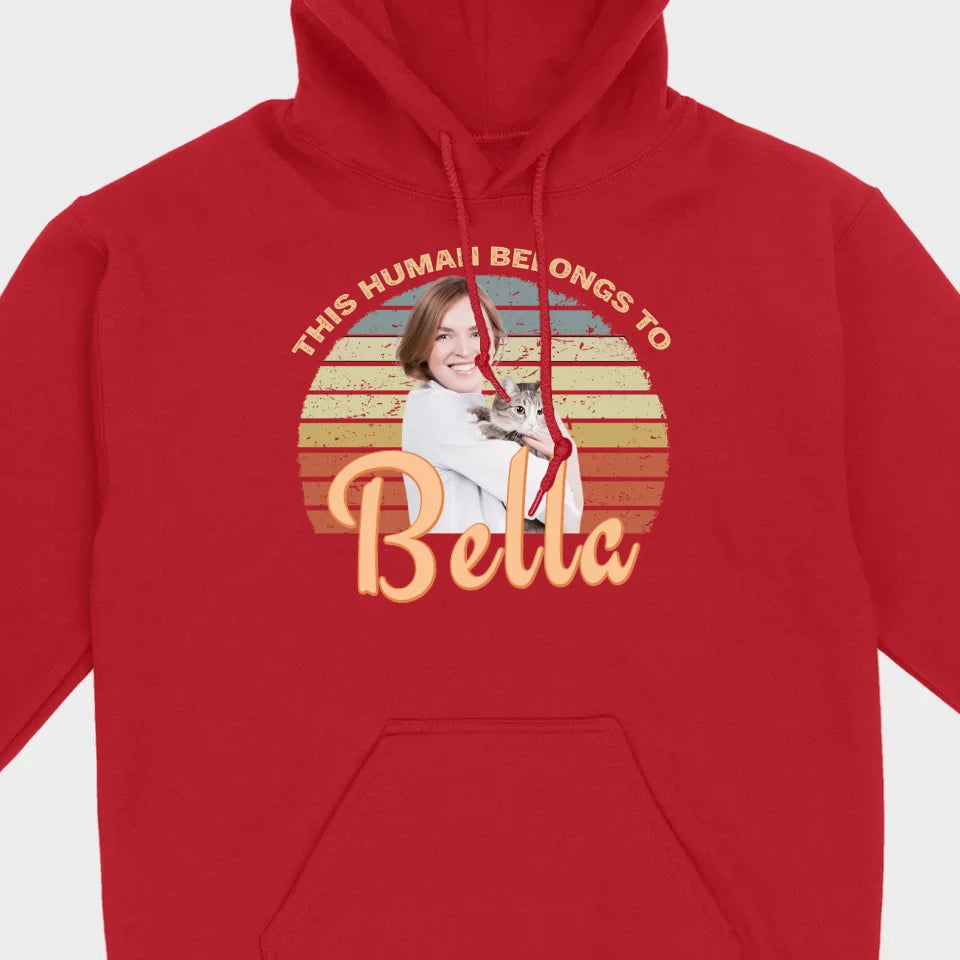 This Human Belongs to Your Dog Name Custom Dog T-Shirts by 89Prints
