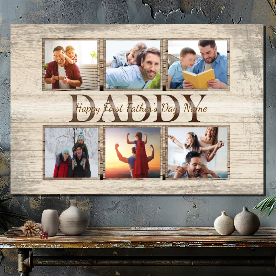 Custom Father's Day Canvas At 89Prints - Personalized with 6 Photos