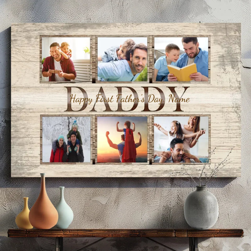Custom Father's Day Canvas At 89Prints - Personalized with 6 Photos