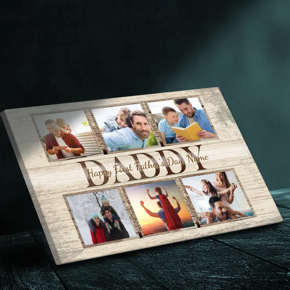 Custom Father's Day Canvas At 89Prints - Personalized with 6 Photos
