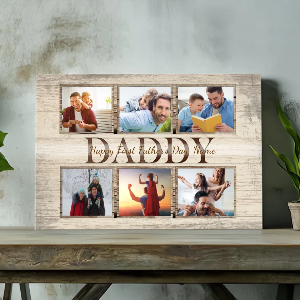 Custom Father's Day Canvas At 89Prints - Personalized with 6 Photos