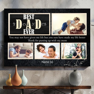 Best Bonus Dad Ever – Personalized Canvas for the Ultimate Father Figure