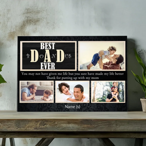 Best Bonus Dad Ever – Personalized Canvas for the Ultimate Father Figure