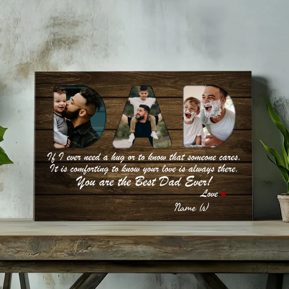 Customizable Best Dad Ever Canvas – Heartfelt Gift for Fathers | 89Prints