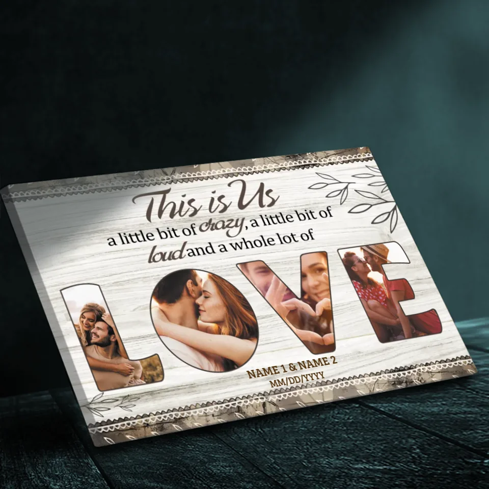 Personalized Our Love Story Canvas – A Unique Husband-Wife Gift