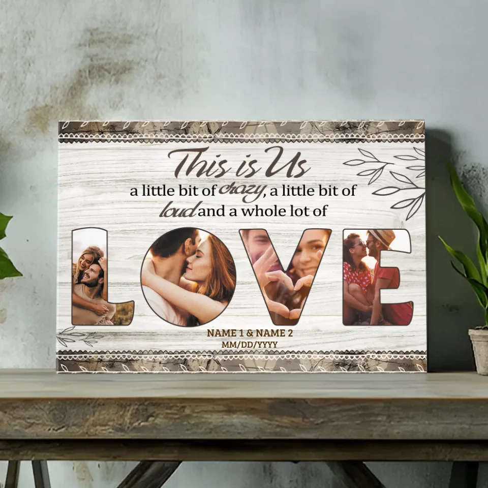 Personalized Our Love Story Canvas – A Unique Husband-Wife Gift