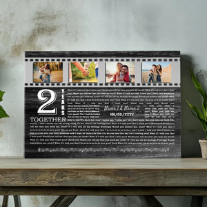 Celebrate 2 Years of Love: Personalized Canvas - 