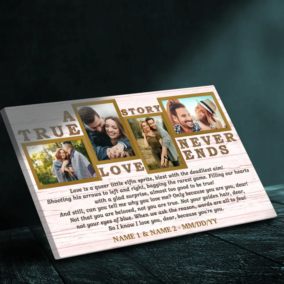 A True Love Story: Personalized Canvas Art for Couples At 89Prints