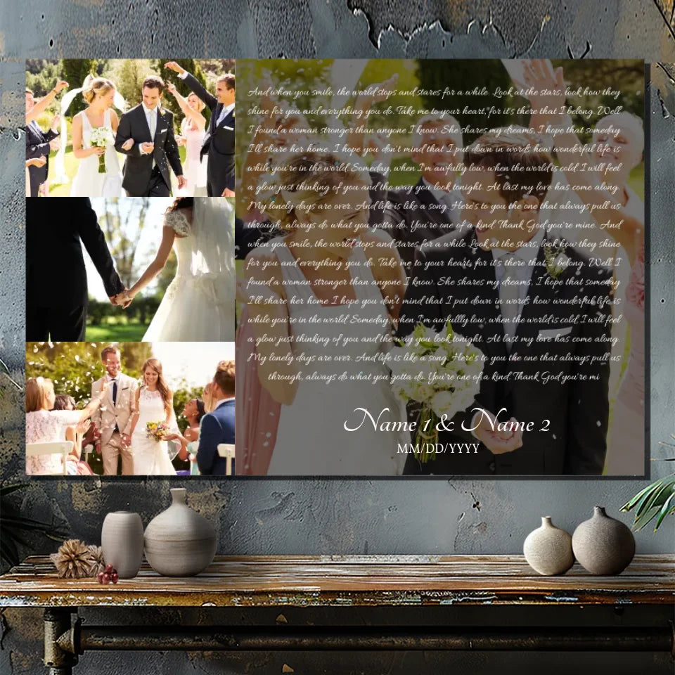 You're One of a Kind - Custom Love Canvas for Couples | 89Prints