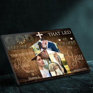 Personalized Canvas Art: Blessed – The Broken Road to You | 89Prints