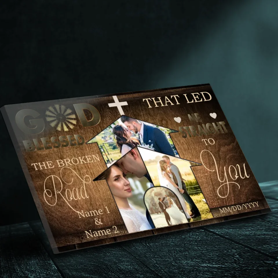 Personalized Canvas Art: Blessed – The Broken Road to You | 89Prints
