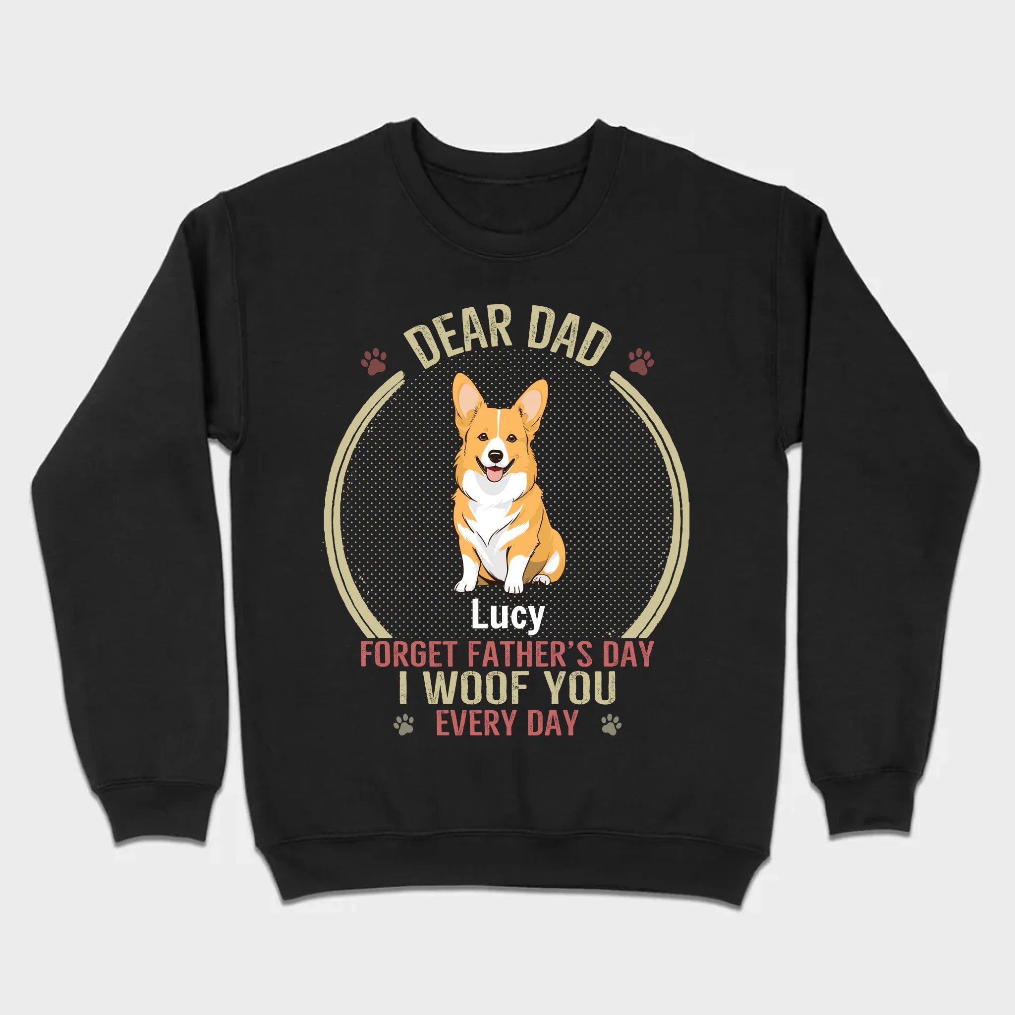 89Prints Custom Dog T-Shirt for Dog Dads – Personalized with Names and Icons
