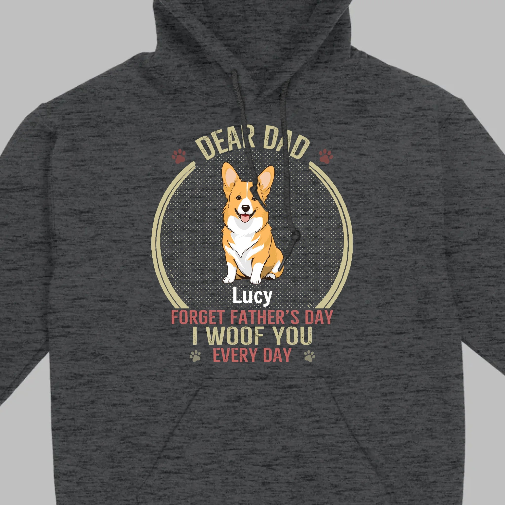 89Prints Custom Dog T-Shirt for Dog Dads – Personalized with Names and Icons